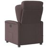 vidaXL Fauteuil de massage inclinable &eacute;lectrique Marron fonc&eacute; Tissu