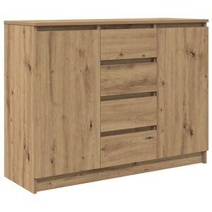 vidaXL Buffet et tiroirs ch&ecirc;ne artisanal 100,5x35x76cm bois ing&eacute;nierie