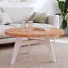 vidaXL Dessus de table &Oslash;90x4 cm rond bois massif de h&ecirc;tre