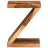 vidaXL Table d'appoint Forme de Z Bois massif