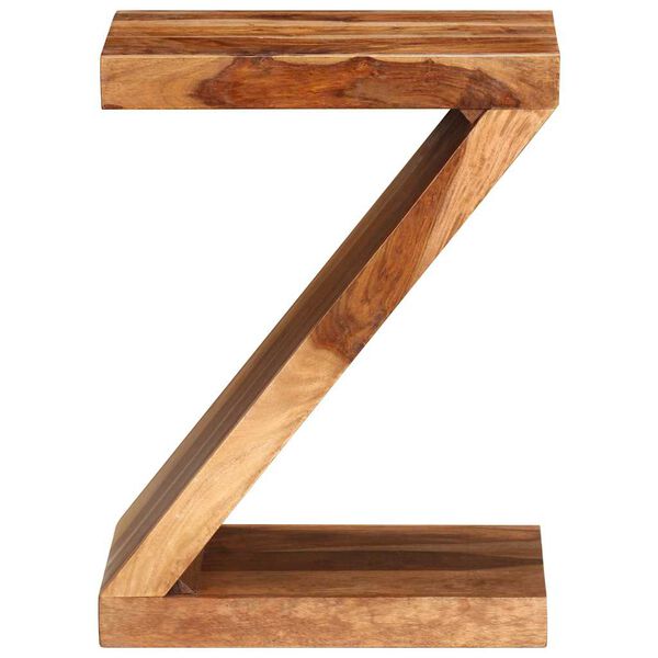 vidaXL Table d'appoint Forme de Z Bois massif