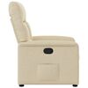 vidaXL Fauteuil inclinable Cr&egrave;me Tissu