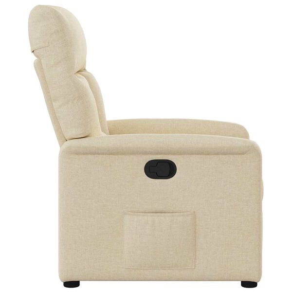vidaXL Fauteuil inclinable Cr&egrave;me Tissu