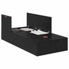 vidaXL Cadre de lit avec rangement avec porte Ch&ecirc;ne noir 90 x 190 cm