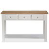 vidaXL Table console 118 x 35 x 77 cm Bois de chêne massif