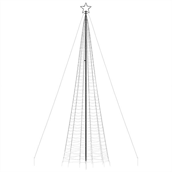 vidaXL Sapin de No&euml;l &agrave; LED avec piquets 1534 LED color&eacute;es 500 cm