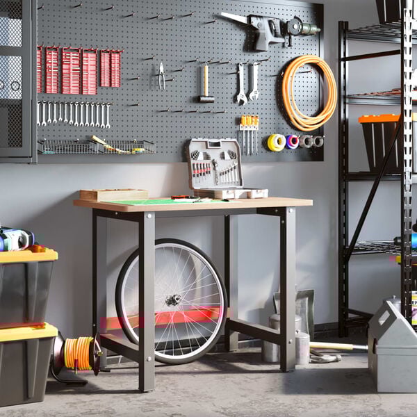 vidaXL &Eacute;tabli 100x60x81,5 cm bois massif de h&ecirc;tre rectangulaire