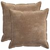 vidaXL Housse de coussin 2 pcs HOUTEN Marron 70 x 70 cm Tissu Chenille