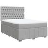 vidaXL Sommier &agrave; lattes de lit avec matelas Gris clair 140x200cm Tissu