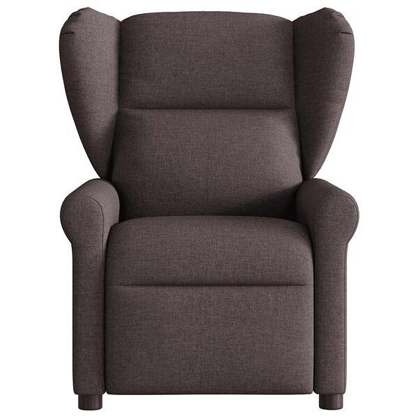 vidaXL Fauteuil de massage inclinable &eacute;lectrique Marron fonc&eacute; Tissu