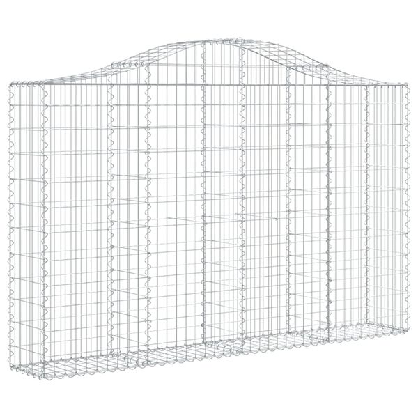 vidaXL Paniers &agrave; gabions arqu&eacute;s 25 pcs 200x30x120/140 cm Fer galvanis&eacute;