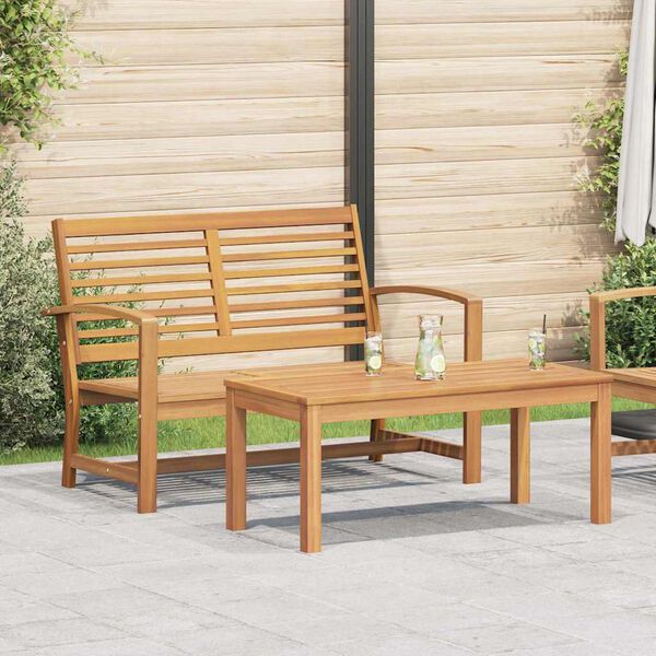 vidaXL Ensemble de canapé de jardin Naturel Bois de teck solide
