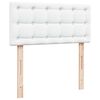 vidaXL Cadre de lit ottoman avec matelas blanc pur 80x200cm similicuir