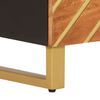 vidaXL Table de chevet marron et noir 50x33x60 cm bois manguier solide
