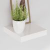 vidaXL &Eacute;tag&egrave;re murale flottante Blanc brillant 23x23,5x3,8 cm MDF