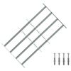 vidaXL Grille de s&eacute;curit&eacute; pour fen&ecirc;tres avec 4 barres crois&eacute;es 3 pcs