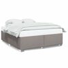 vidaXL Cadre de lit sans matelas taupe 200x200 cm tissu
