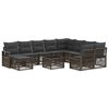 vidaXL Ensemble de canap&eacute; de jardin 11 pc Gris polyrotin
