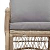 vidaXL Chaise de jardin avec coussin Beige 73 x 61 x 77 cm polyrotin