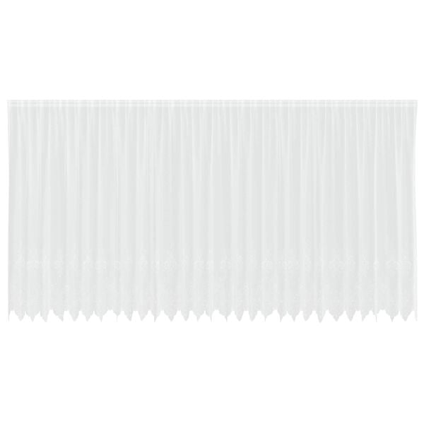 vidaXL Rideau en Dentelle Floral Blanc 245 x 750 cm Polyester