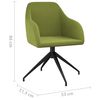 vidaXL Chaises &agrave; manger lot de 6 vert clair velours