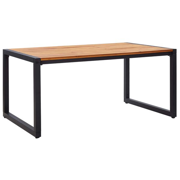 vidaXL Ensemble &agrave; manger de jardin 5 pcs noir