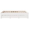 vidaXL Cadre de lit sans matelas avec tiroirs blanc 140x200cm bois pin