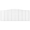 vidaXL Paniers à gabions arqués 15 pcs 400x30x140/160 cm Fer galvanisé