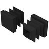 vidaXL Capuchons d'extr&eacute;mit&eacute; 2 pcs Noir 15 x 15 x 15 mm PP