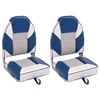 vidaXL Si&egrave;ges de bateau pliables lot de 2 &agrave; dossier haut 39x43x58 cm