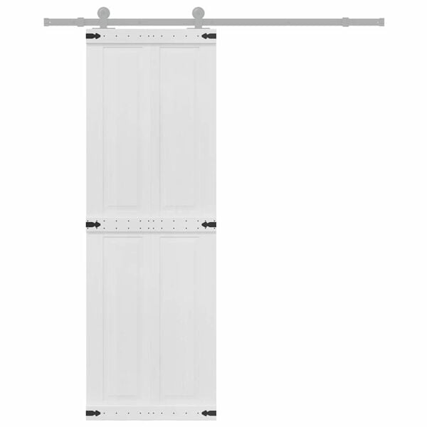 vidaXL Porte Corona Blanc 70 x 210 cm Bois d'ing&eacute;nierie