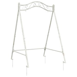 vidaXL Cadre de balan&ccedil;oire Blanc antique 113 x 121,5 x 168 cm Acier