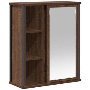 vidaXL Armoire murale de salle de bain miroir ch&ecirc;ne marron 50x21x60 cm