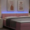 vidaXL T&ecirc;te de lit LED avec des lumi&egrave;res &agrave; LED Rose 200 cm Polyester
