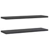 vidaXL &Eacute;tag&egrave;res murales 2 pcs 100x30 cm noir acier inoxydable