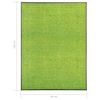 vidaXL Paillasson lavable Vert 90x120 cm
