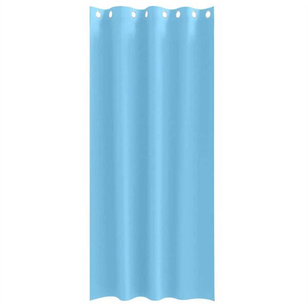 vidaXL Rideaux occultants avec anneaux 2 pcs Bleu clair 245 x 140 cm