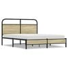 vidaXL Cadre de lit sans matelas 150x200 cm ch&ecirc;ne sonoma