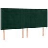 vidaXL T&ecirc;te de lit avec oreilles Vert fonc&eacute; 163x16x118/128 cm Velours