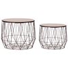 vidaXL Tables basses 2 pcs cuivre