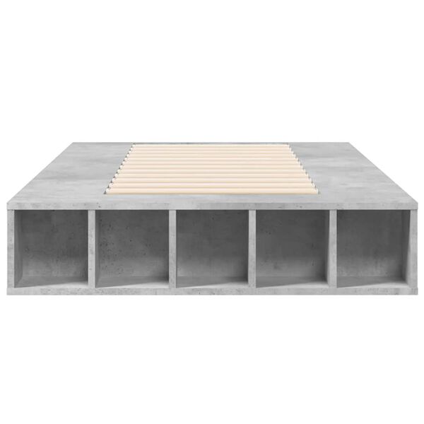 vidaXL Cadre de lit sans matelas gris b&eacute;ton 90x190 cm