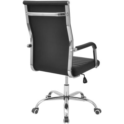 vidaXL Chaise de bureau Similicuir 55x63 cm Noir