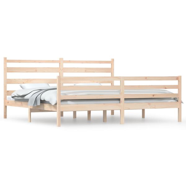 vidaXL Cadre de lit sans matelas bois massif de pin 200x200 cm