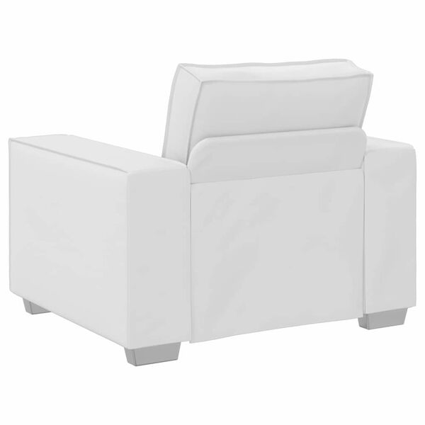 vidaXL Fauteuil Blanc 100 cm Simili cuir
