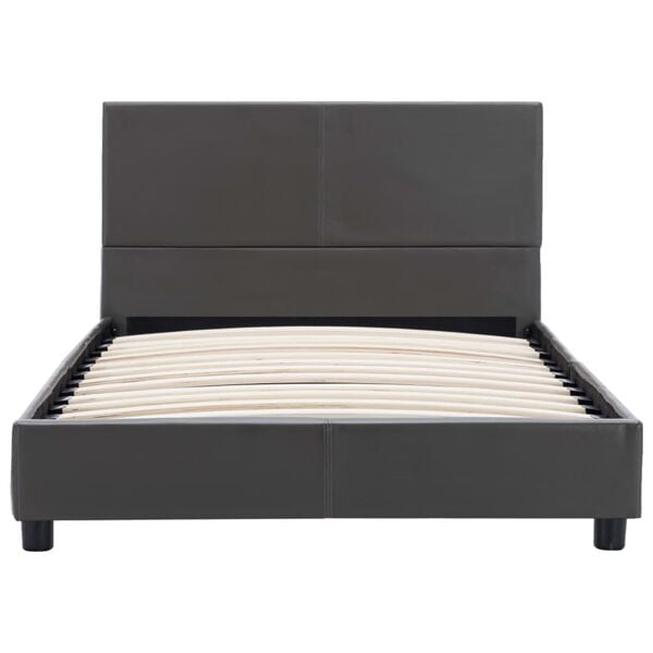 vidaXL Cadre de lit sans matelas gris similicuir 90x200 cm