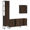 vidaXL Ensemble d'armoires de salle de bain 4 pcs ch&ecirc;ne marron