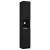 vidaXL Armoire de salle de bain noir 32x34x188,5 cm bois d'ing&eacute;nierie