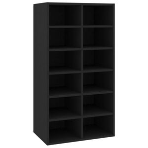 vidaXL &Eacute;tag&egrave;re &agrave; chaussures Noir 54x34x100,5 cm Bois d'ing&eacute;nierie