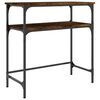 vidaXL Table console ch&ecirc;ne fum&eacute; 75x35,5x75 cm bois d'ing&eacute;nierie