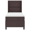 vidaXL Lit &agrave; ressorts avec matelas Marron fonc&eacute; 80 x 200 cm tissu
